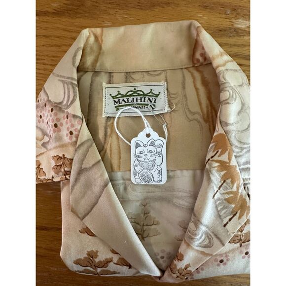 Malihini Button Up Men's Medium Short Sleeve‎ Hawaiian - Picture 7 of 8